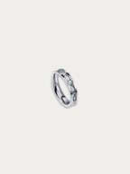 MNML Léon Channel Ring in titanium silver — front view, eternity channel ring Malaysia