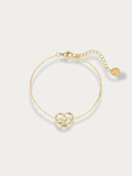 MNML Little Pretzel Bracelet in titanium gold — gold pretzel charm bracelet Malaysia