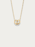 MNML Little Pretzel Necklace in titanium gold — gold pretzel pendant necklace Malaysia