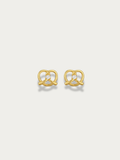 MNML Little Pretzel Stud Earrings in titanium gold — gold pretzel stud earrings Malaysia