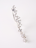 Close-up of flowing CZ stone line on MNML Lumi Flow Drop Climbers — cascading sparkle detail