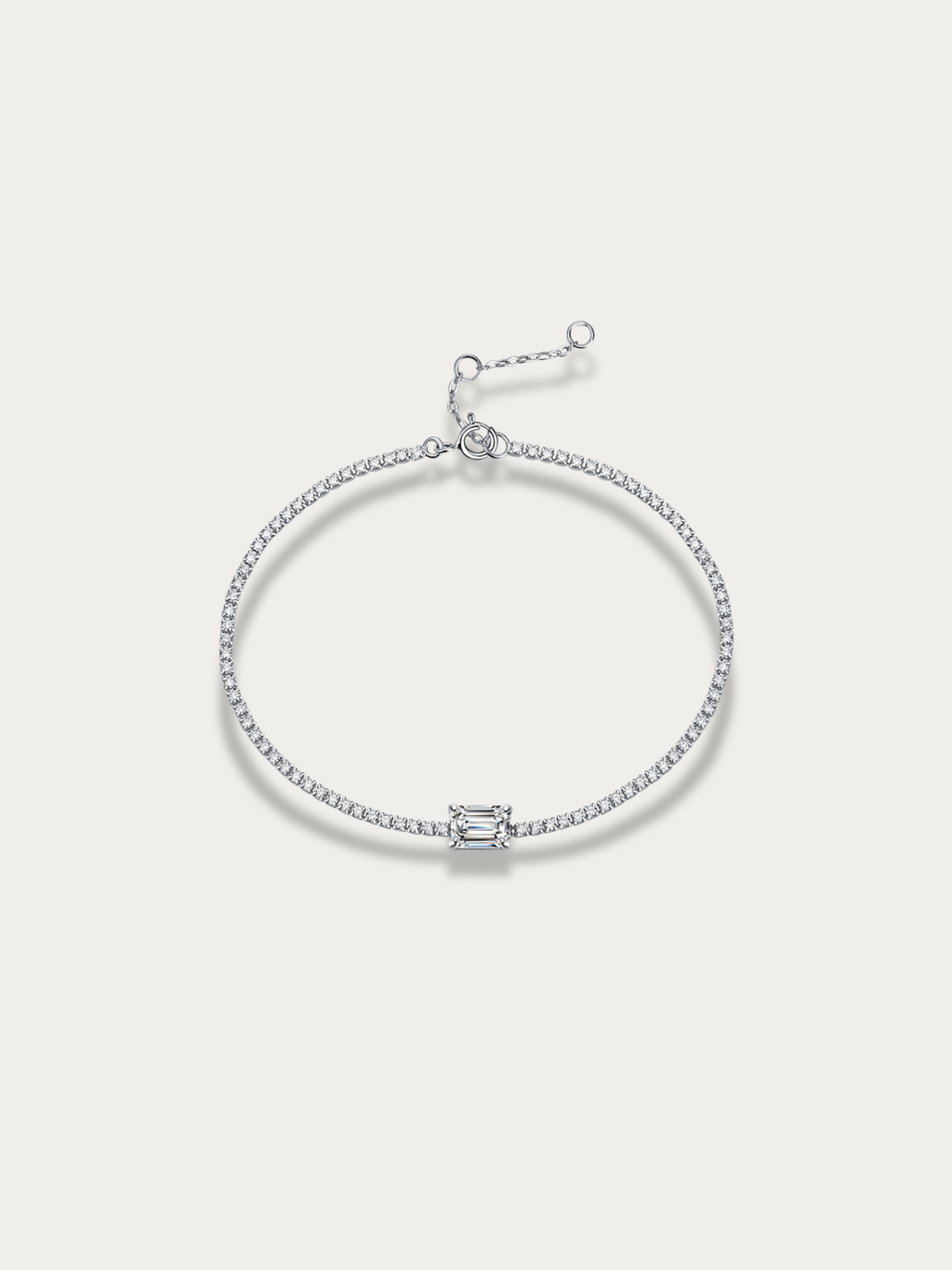 Lumia Emerald 1ct Moissanite Tennis Bracelet in S925 sterling silver