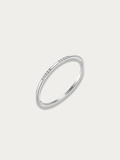 MNML Luminous Pavé Line Bangle in titanium steel silver — front view, pavé bangle Malaysia