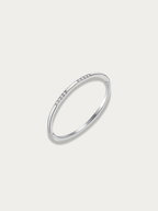 MNML Luminous Pavé Line Bangle in titanium steel silver — front view, pavé bangle Malaysia