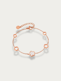 MNML Luna Blossom Radiance Mother of Pearl Bracelet in titanium rose gold — rose gold floral bracelet Malaysia