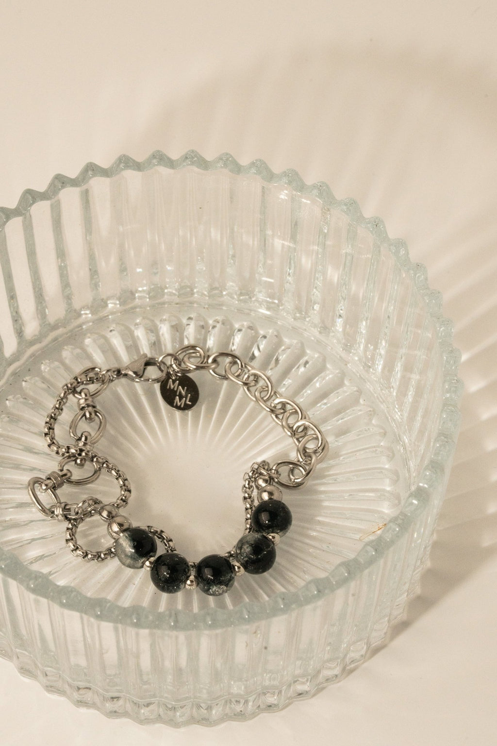 Detail of multi-strand chain on Lunar Chain Fusion Bracelet