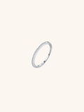 MNML LYCIA Pavé Diamond Sterling Silver Ring in clear CZ — front view, pavé stacking ring Malaysia
