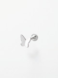 Butterfly top close-up on MNML Mini Butterfly Single Barbell Stud — 5×4mm polished butterfly detail