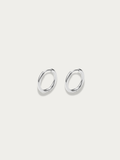 MNML Mini Faris Essential Huggie Hoops in 2mm titanium — front view, minimalist hoop earrings Malaysia