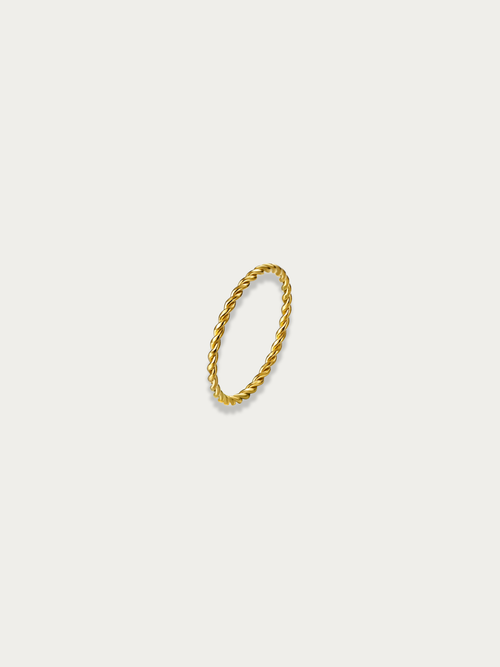 MNML Minimal Lightweight Twist Stack Ring in stainless steel silver — front view, twist ring Malaysia