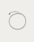 MNML Minimalist Macro Box Chain Bracelet in 316L steel silver — front view, box chain bracelet Malaysia