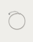 MNML Minimalist Macro Box Chain Bracelet in 316L steel silver — front view, box chain bracelet Malaysia