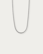 MNML Minimalist Macro Snake Chain Necklace in stainless steel silver — front view, snake chain necklace Malaysia