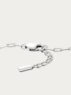 Clasp detail on MNML Minimalist Paperclip Chain Bracelet — secure titanium bracelet closure