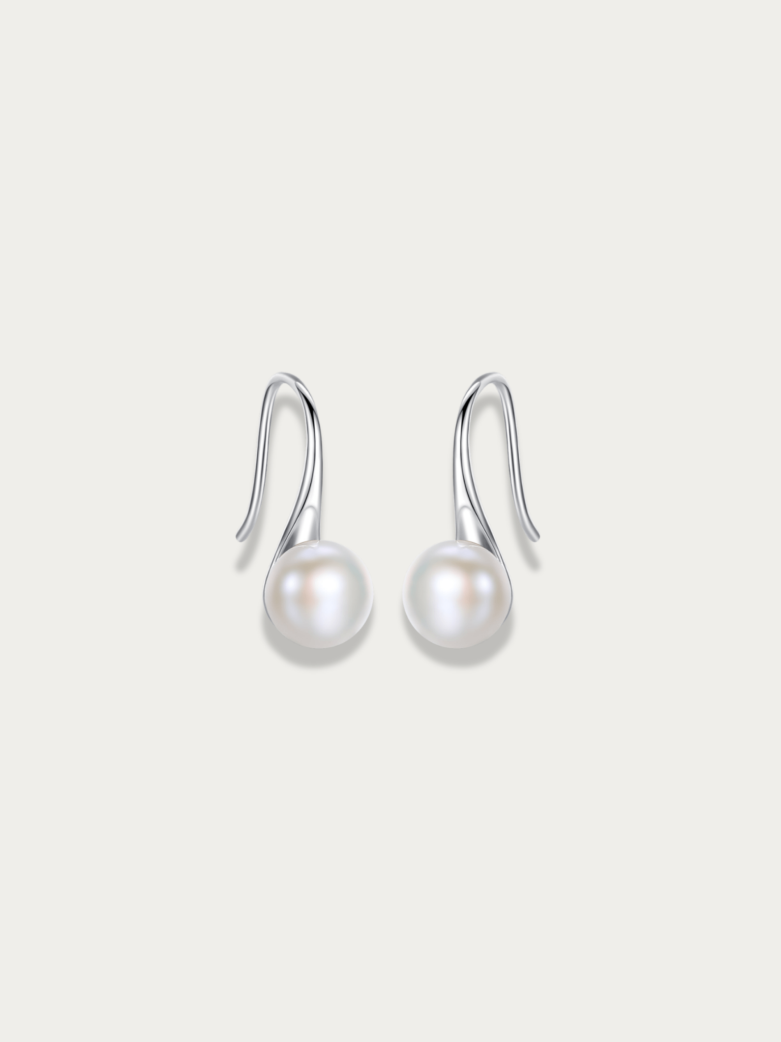 MNML Mira Pearl Drop Earrings in 925 silver — front view, pearl drop earrings Malaysia