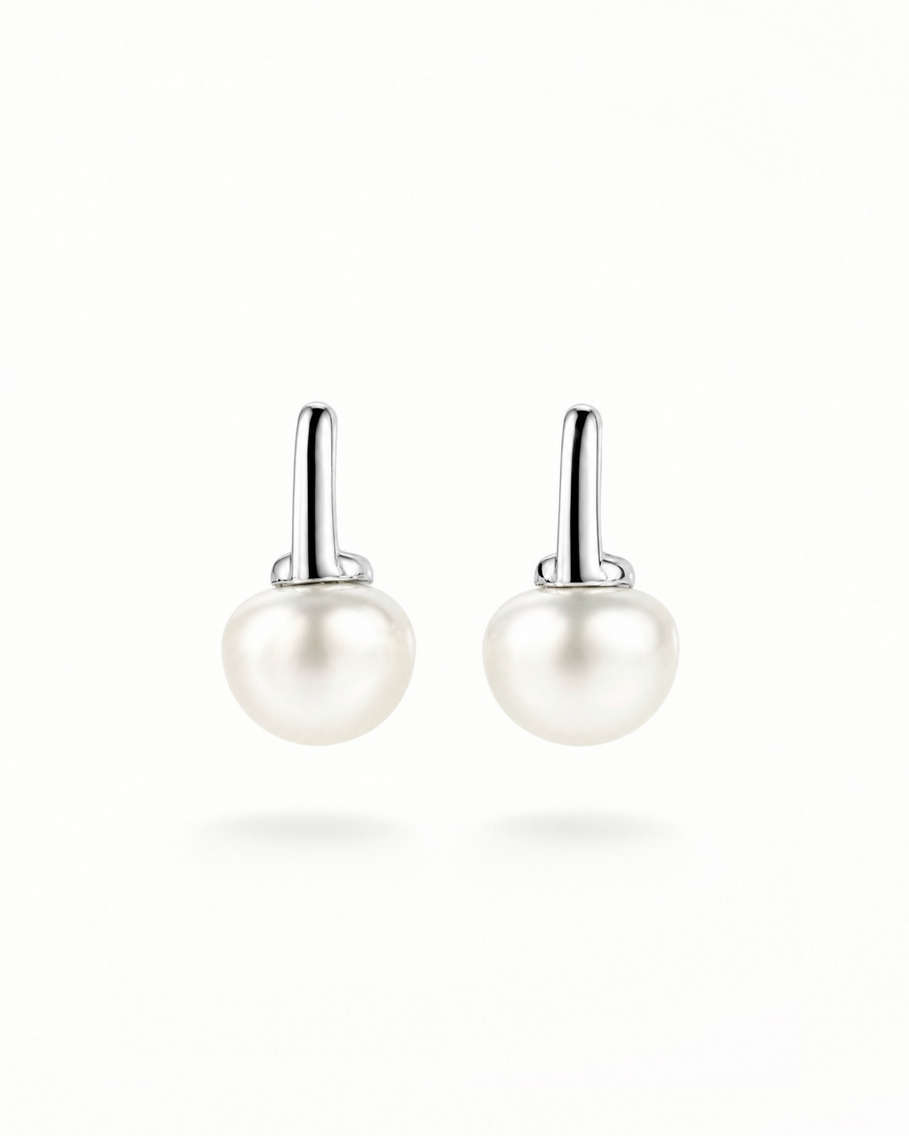 Miyu Minimalist Freshwater Pearl Drop Stud Earrings in 925 sterling silver 