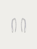 MNML Nara Moissanite Arc Earrings pair flat lay — 0.08ct D VVS1 moissanite arc 925 silver