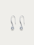 Pearluxe Teardrop Earrings with faceted CZ stone, 925 sterling silver