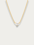 MNML Pragma Solitaire Curb Chain Necklace in titanium gold —  gold solitaire necklace Malaysia