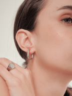 MNML Rainnie Oval Ear Hoops everyday styling — waterproof minimal oval hoops Malaysia