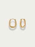 MNML Rainnie Oval Ear Hoops in stainless steel gold — gold oval hoop earrings Malaysia