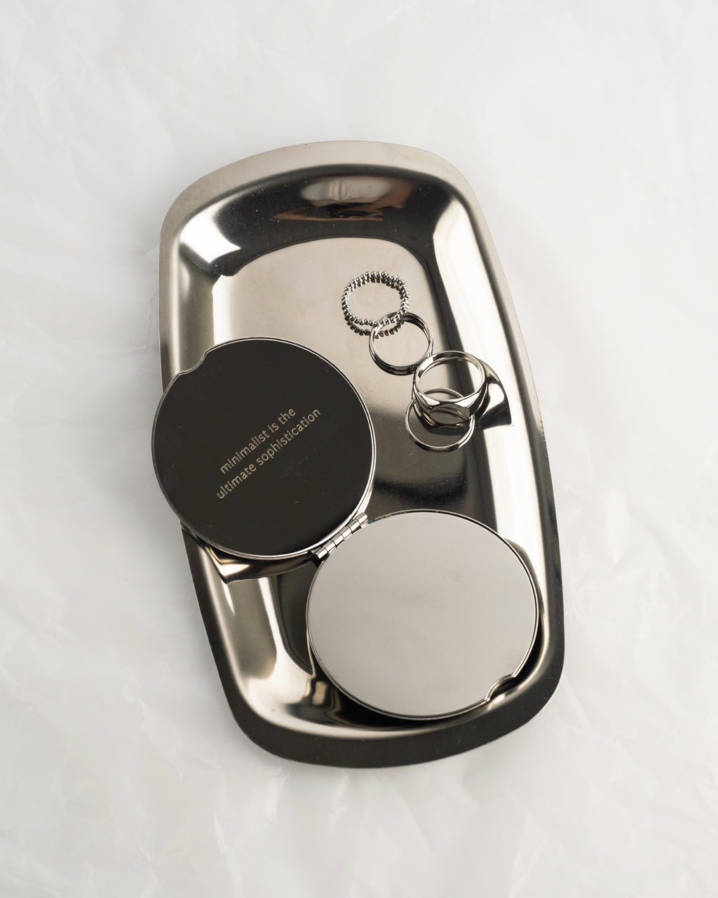 MNML Reflection Pocket Mirror laid flat