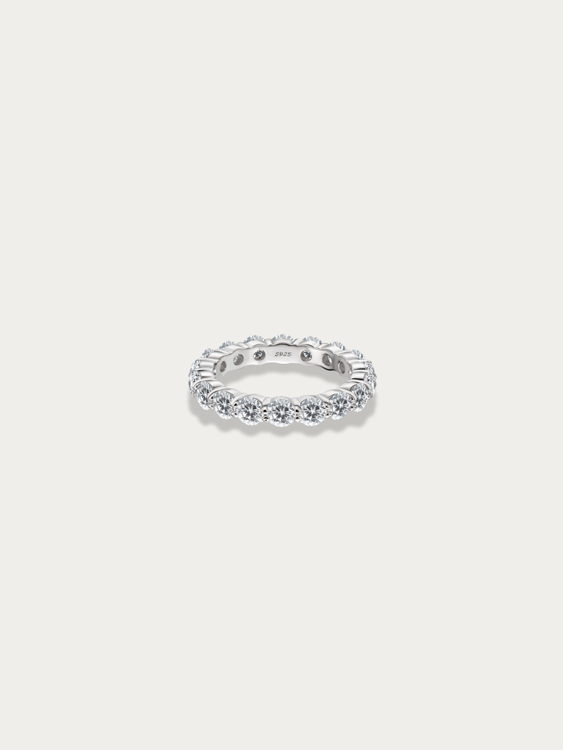 Rhea Premium Cubic Zirconia Full Circle Band Ring in 925 sterling silver