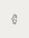 MNML Selene Rope Crystal Single Huggie in 925 silver — front view, crystal huggie earring Malaysia