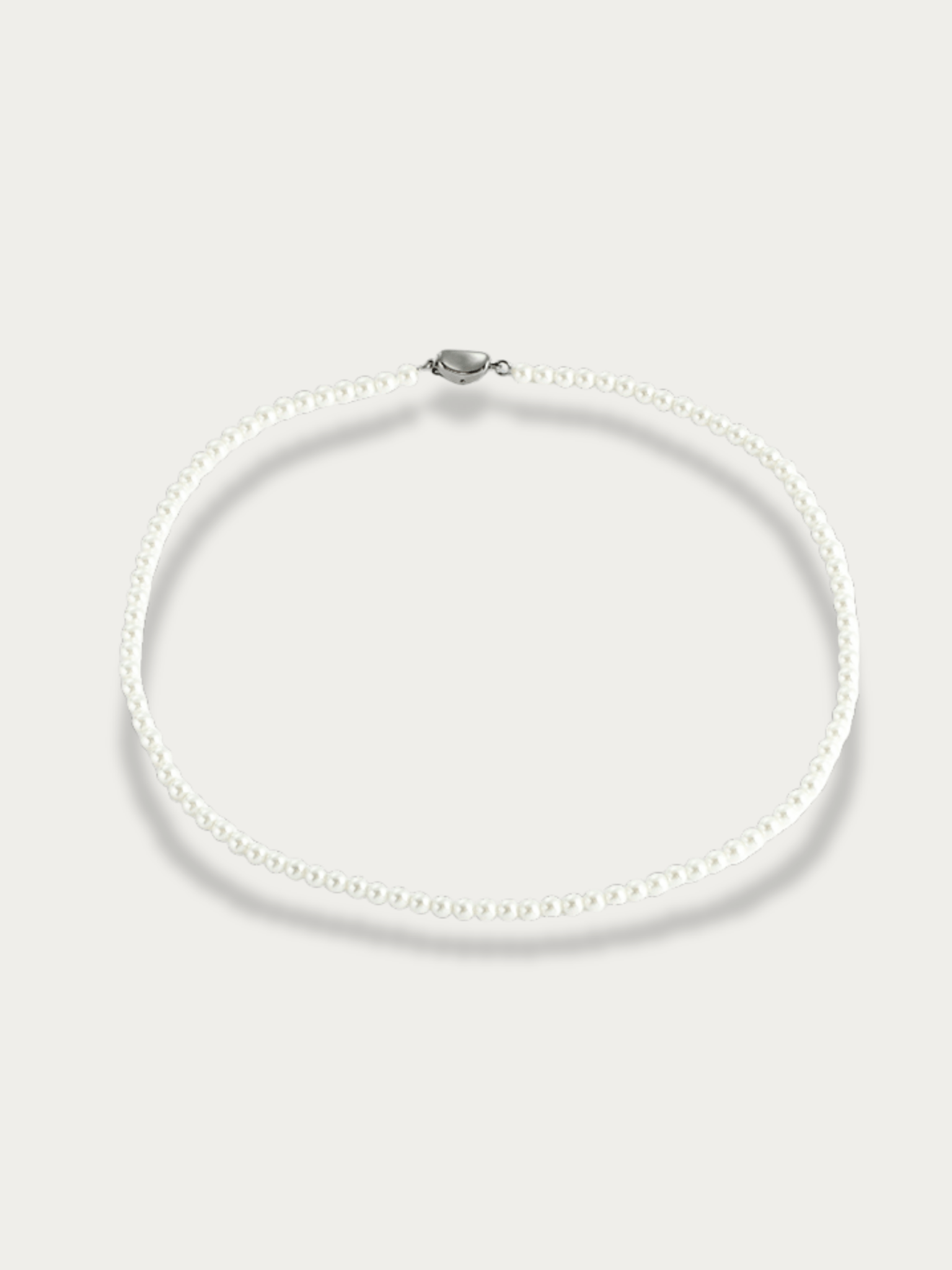 Sophie Classic Strand Pearl Necklace with heart-shaped clasp