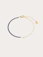 MNML Spark Link Bracelet waterproof lifestyle — tarnish-free gold CZ everyday bracelet