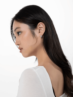 Tender Hearts hook earring worn on the ear