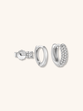 MNML Terry Sterling Silver Earrings Set in 925 silver — three piece ear curation set Malaysia