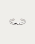 Open cuff profile of MNML Troy Sculpted Utility Bangle — adjustable C-form stainless steel