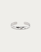 Open cuff profile of MNML Troy Sculpted Utility Bangle — adjustable C-form stainless steel