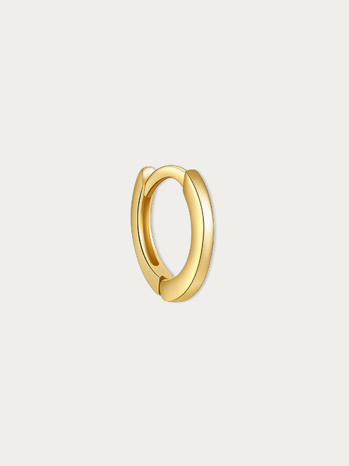 MNML Valen 18K Gold 7mm Single Huggie in 925 silver — front view, gold huggie earring Malaysia
