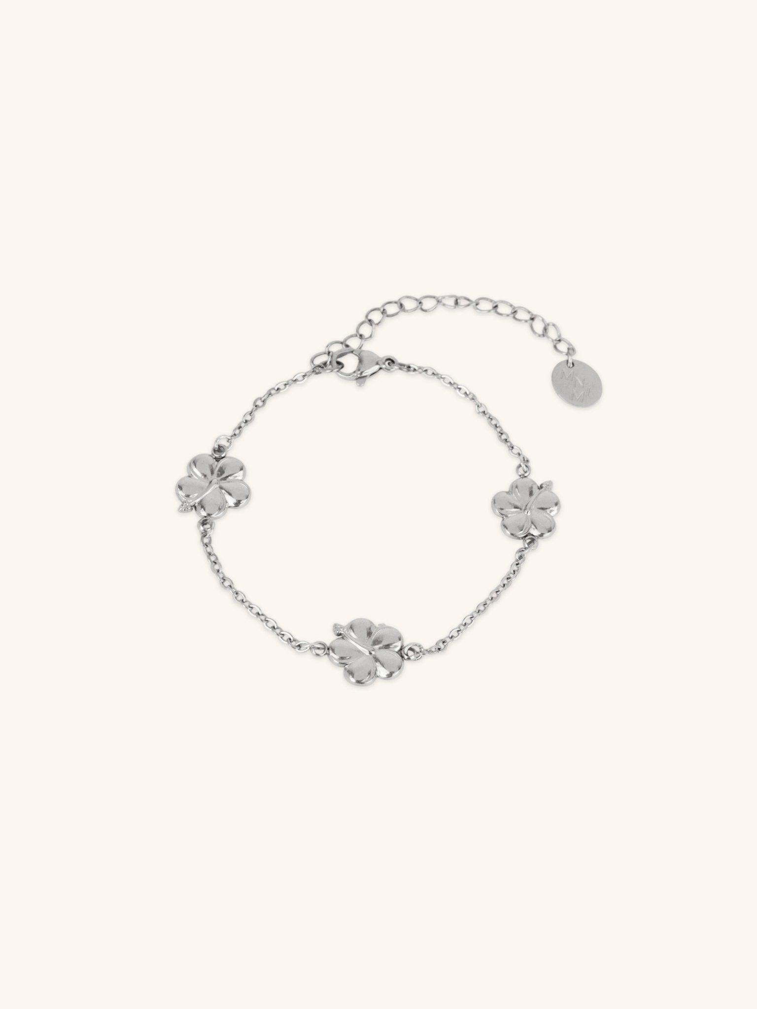 MNML x Zee Avi Trio Hibiscus Bracelet silver stainless steel