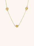 MNML x Zee Avi Trio Hibiscus Long Necklace gold stainless steel