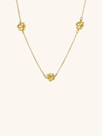 MNML x Zee Avi Trio Hibiscus Long Necklace gold stainless steel