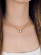 mother of pearl clover necklace elegant jewellery