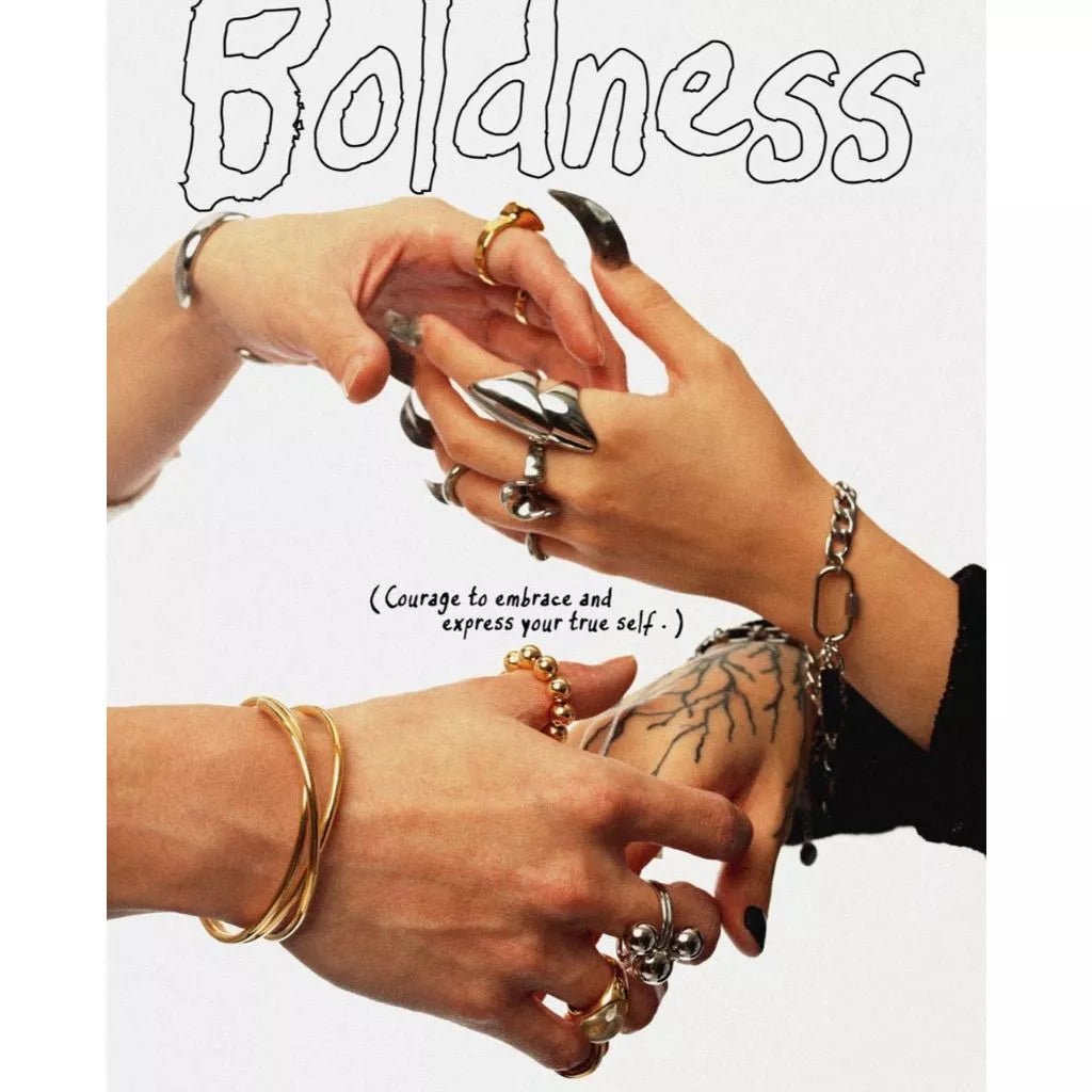 Fearless Crosslined Bangle - Minimalist Lab