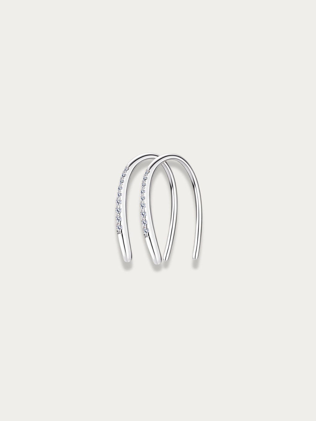 nara moissanite arc earrings