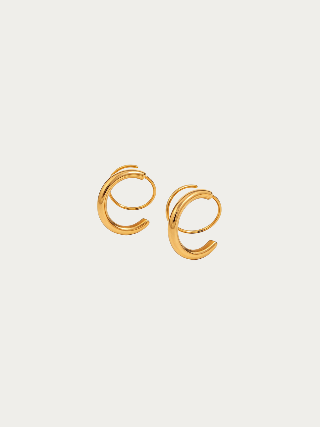 Nola Flow Hoop Earrings in 18K gold plated stainless steel
