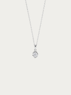 Nora Organic Pendant Necklace in silver titanium