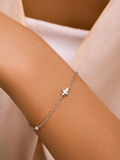 Model wearing NORTH Sparkling Diamonds Bracelet on wrist