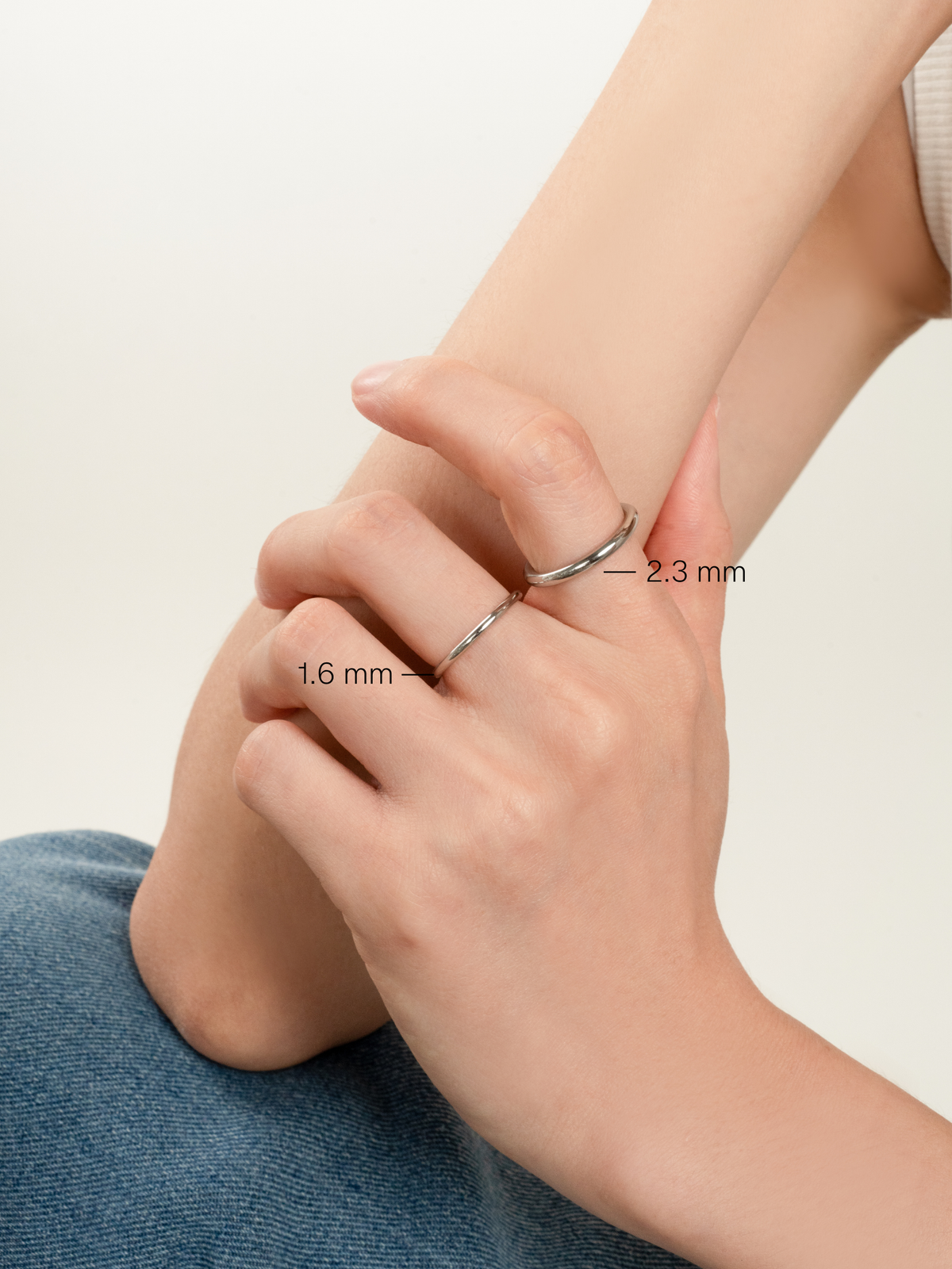 Oliver Classic Dome Ring shown across available sizes