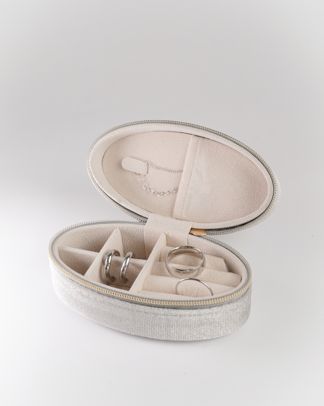 oval velvet jewellery box malaysia travel organizer in grey