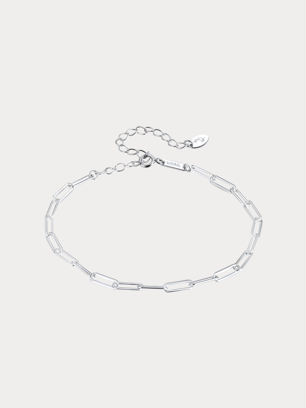 PAPERCLIP Link Sterling Silver Bracelet, studio hero shot