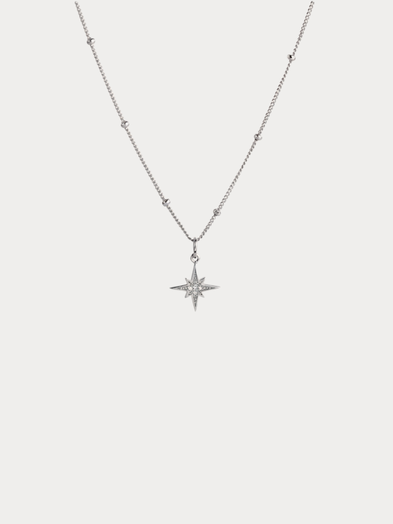 PENELOPE North Star Necklace in silver, full view
