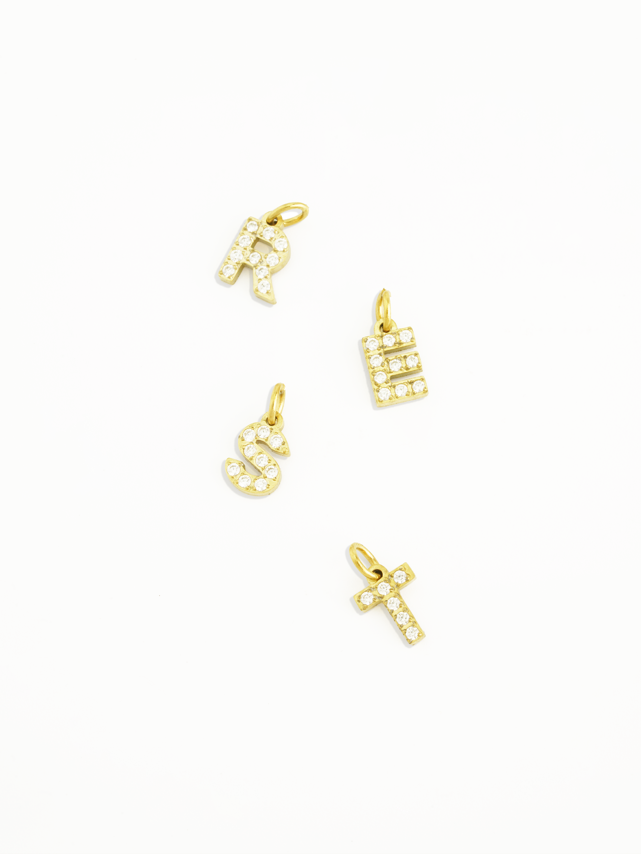 Personalised initial charm stainless steel everyday jewellery