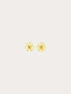 Petite Daisy Stud Earrings in gold, daisy flower silhouette